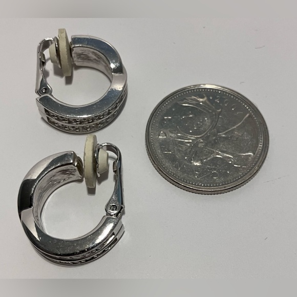 AUTHENTIFIER ! SWAROVSKI Beautiful hoops earrings clips - Picture 5 of 6